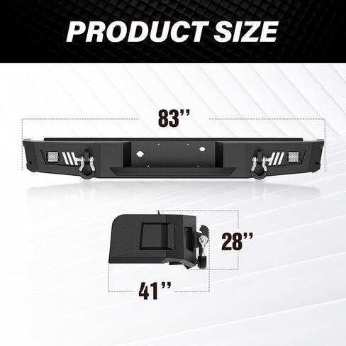 for Sierra 2500 Front & Rear Bumpers Compatible with 2020 2021 2022 2023 GMC Sierra 2500 3500 HD with Winch Plate, 9 x LED Lights, Sensor Holes, License Plate Lights, Paintable Armor & D-rings in Saudi Arabia
