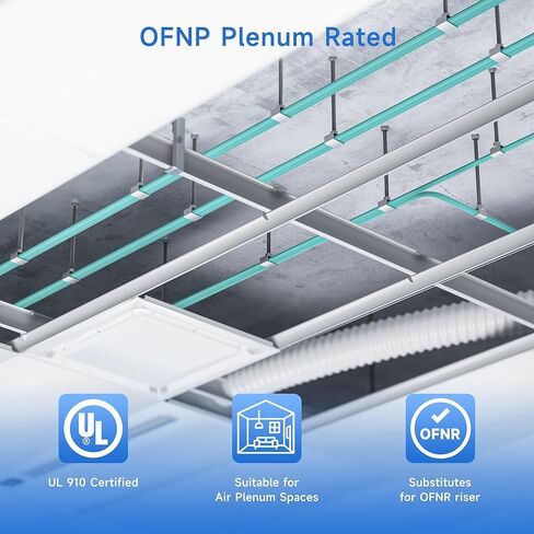 Cable Matters 10Gb 40Gb OFNP Plenum Rated Multimode Duplex 50/125 OM4 Fiber Cable (Fiber Optic Cable, LC to LC Fiber Patch Cable) 1m in Saudi Arabia