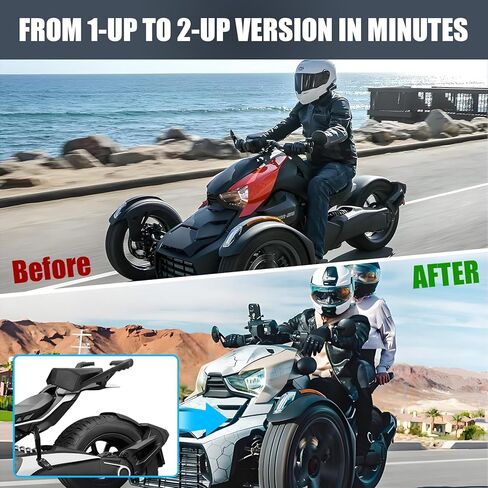 PSLER Ryker Rear Passenger Seat with Foot Pegs 2-Up Passenger Seat with Ryker Foot Pegs for Ryker all Models Require MAX Mount 219400800 Replace OEM Part:219400842 in Saudi Arabia