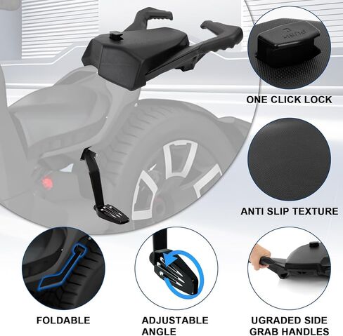 PSLER Ryker Rear Passenger Seat with Foot Pegs 2-Up Passenger Seat with Ryker Foot Pegs for Ryker all Models Require MAX Mount 219400800 Replace OEM Part:219400842 in Saudi Arabia
