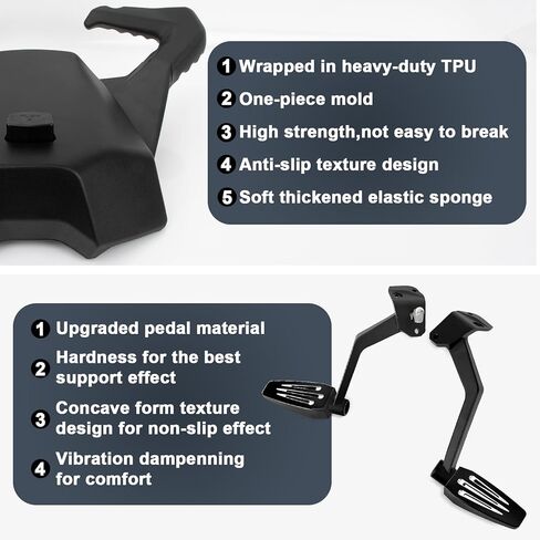 PSLER Ryker Rear Passenger Seat with Foot Pegs 2-Up Passenger Seat with Ryker Foot Pegs for Ryker all Models Require MAX Mount 219400800 Replace OEM Part:219400842 in Saudi Arabia