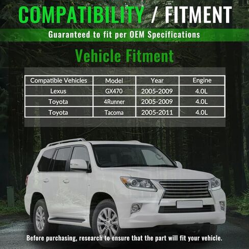 Exhaust Manifold Catalytic Converter Compatible with Toyota Tacoma 2005-2011 4Runner 2003-2009 FJ Cruiser 2007-2009 4.0L(OEM/OBD-Ⅱ Replacement Catalytic Convertor) in Kuwait