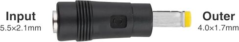 DC Power Adapter 4.0x1.7mm Female Jack to 5.5x2.1mm Male Plug,5PCS in Saudi Arabia