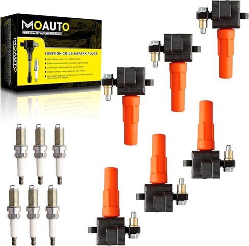 Set of 6 Ignition Coils Pack 22433AA531 UF287 & 6 PCS Iridium Spark Plugs Compatible with Subaru B9 Tribeca 2006-2007 Legacy 2008-2009 Outback 2001-2009 Tribeca 2008-2009 3.0L 3.6L H6 in Saudi Arabia