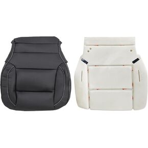 GXARTS Driver Side Bottom Non-Perforated Leather Seat Cover and Bottom Foam Cushion Black Fit for Chevy Silverado 1500 2500 3500 Tahoe Suburban GMC Sierra 1500 2500HD 3500HD Yukon 2014-2019 in Saudi Arabia