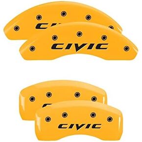 MGP Caliper Covers - Brake Caliper Covers 2022-2023 Honda Civic - Front and Rear Set - Red in Kuwait