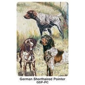 Best Friends Playing Cards, by Ruth Maystead - German Shorthaired Pointer in Saudi Arabia