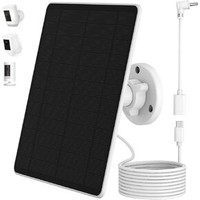لوحة شمسية للكاميرا الحلقية، شاحن لوحة شمسية متوافق مع Ring Stick Up Cam/Pro، Spotlight Cam Plus/Pro، كابل IP65 مقاوم للماء قابل للتعديل 360 درجة، كابل 10FT 5 وات 6 فولت شحن سريع (الجيل الجديد) in Kuwait