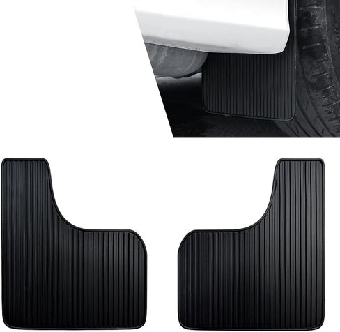 2 PCS Car Mud Flaps, Flexible Splash & Scratch-Resistant Mudguard, Anti-Collision Front and Rear Splash Guard, Universal for Cars SUVs Trucks (Black) in Saudi Arabia