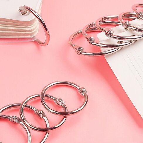 20Pcs Binder Rings(1 1/4 in), Metal Loose Leaf Binder Book Rings for Index Cards Flashcards Key, Heavy Duty Sturdy Ring for Home School and Office, Hold up to 270 Sheets, Silver in Saudi Arabia