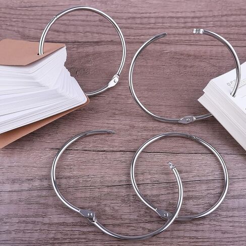 20Pcs Binder Rings(1 1/4 in), Metal Loose Leaf Binder Book Rings for Index Cards Flashcards Key, Heavy Duty Sturdy Ring for Home School and Office, Hold up to 270 Sheets, Silver in Saudi Arabia