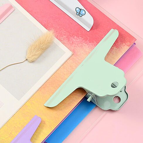 Bulldog Paper Clips, Large Strong Springs Hold up to 200 Sheets Hangable Metal Hinge Clip File Clamps with Hangable for Food Bags Pictures Photos Art Crafts Office Supply (Mint Green) in Saudi Arabia