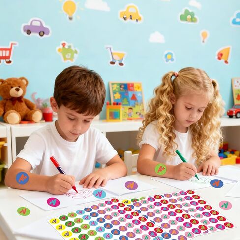 1800 قطعة من الملصقات التحفيزية، ملصق مكافأة ملون مقاس 1 بوصة، ملصقات حوافز صغيرة، ملصق مخطط سلوكي دائري لمستلزمات مدرسي طلاب الفصول الدراسية in Kuwait