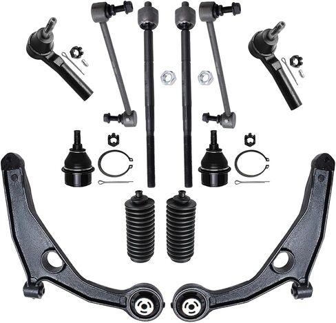 Detroit Axle - 12pc Front End Control Arms Kit for 09-18 Dodge Journey, Lower Control Arms Tie Rods Sway Bars Boots Ball Joints 2009 2010 2011 2012 2013 2014 2015 2016 2017 2018 Replacement in Saudi Arabia