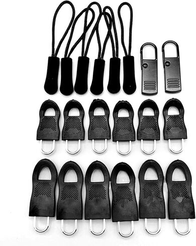 20 Pcs Zipper Pull, Removable Zipper Pulls for Jackets, Backpacks, Purses, Pants, Tents, 3 Styles 4 Sizes in Saudi Arabia