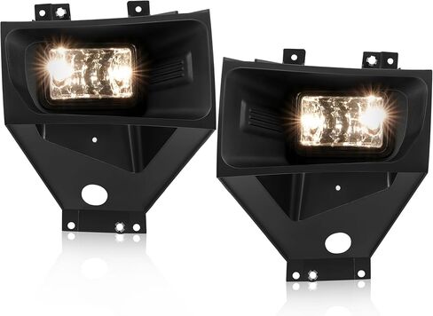 HECASA زوج مجموعة مصابيح الضباب متوافقة مع 2017-2020 Ford F250/F350/F450/F550 Super Duty Pickup Truck Front Bumper الضباب مجموعة مصابيح القيادة لاستبدال FO2592241 FO2593241 جانب السائق والركاب in Kuwait