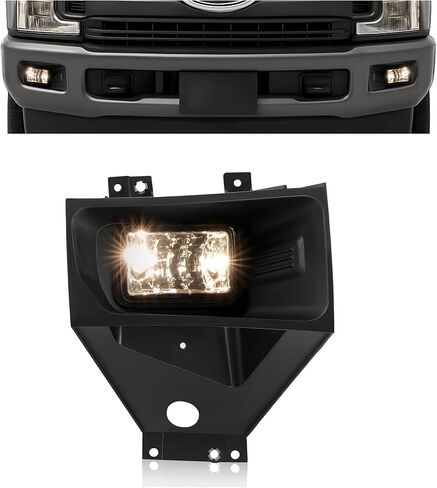 HECASA زوج مجموعة مصابيح الضباب متوافقة مع 2017-2020 Ford F250/F350/F450/F550 Super Duty Pickup Truck Front Bumper الضباب مجموعة مصابيح القيادة لاستبدال FO2592241 FO2593241 جانب السائق والركاب in Kuwait