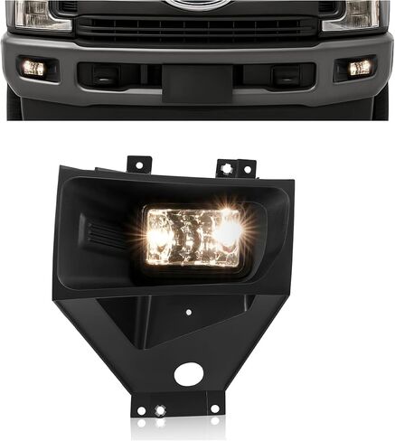 HECASA زوج مجموعة مصابيح الضباب متوافقة مع 2017-2020 Ford F250/F350/F450/F550 Super Duty Pickup Truck Front Bumper الضباب مجموعة مصابيح القيادة لاستبدال FO2592241 FO2593241 جانب السائق والركاب in Kuwait