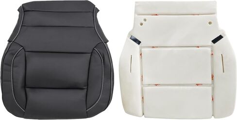 GXARTS Driver Side Bottom Non-Perforated Leather Seat Cover and Bottom Foam Cushion Black Fit for Chevy Silverado 1500 2500 3500 Tahoe Suburban GMC Sierra 1500 2500HD 3500HD Yukon 2014-2019 in Saudi Arabia