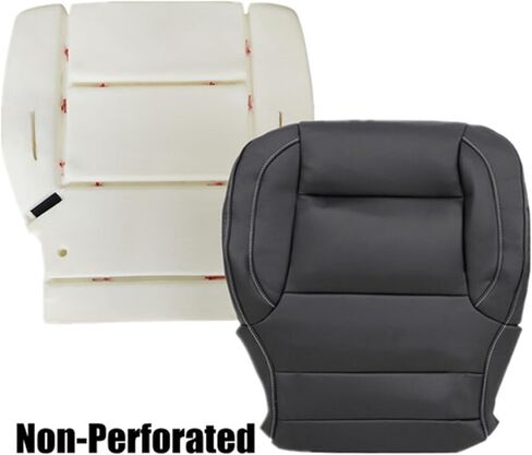 GXARTS Driver Side Bottom Non-Perforated Leather Seat Cover and Bottom Foam Cushion Black Fit for Chevy Silverado 1500 2500 3500 Tahoe Suburban GMC Sierra 1500 2500HD 3500HD Yukon 2014-2019 in Saudi Arabia