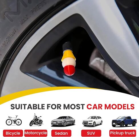 Cute 3D Printed Ice Cream Tire Valve Caps – Adorable Car Accessories, Universal Dustproof Valve Covers for Cars, Motorcycles, Trucks & Bicycles (Set of 4) (Swirl Cone) in Saudi Arabia