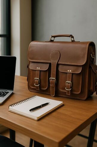genuine buffalo leather briefcase, Messenger Bag in Saudi Arabia