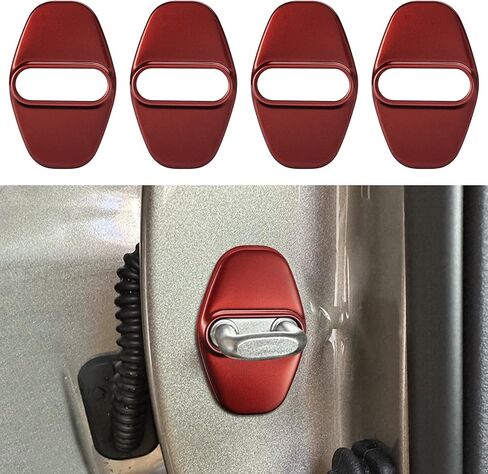 TOMALL 4 Pcs Car Door Lock Latches Covers Compatible with Nissan Altima 2019-2024 Rogue Sentra Pathfinder Qashqai Ariya Stainless Steel Vehicle Specific Protection Exterior Accessories (Black) in Saudi Arabia