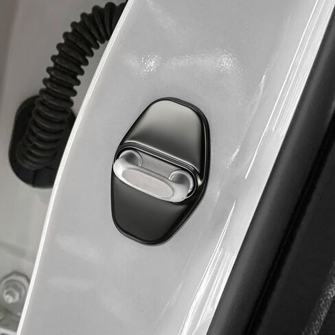 TOMALL 4 Pcs Car Door Lock Latches Covers Compatible with Nissan Altima 2019-2024 Rogue Sentra Pathfinder Qashqai Ariya Stainless Steel Vehicle Specific Protection Exterior Accessories (Black) in Saudi Arabia
