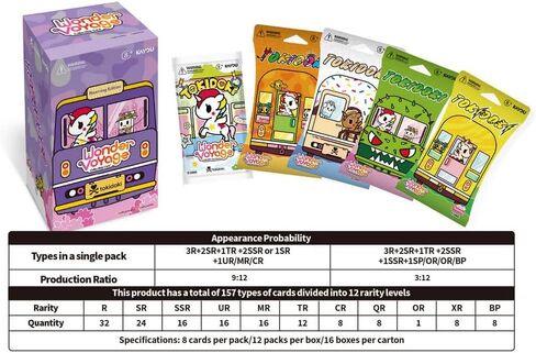 بطاقات Tokidoki-Wonder Voyage القابلة للتجميع - إصدار التجوال - صندوق واحد مغلق (12 حزمة) in Kuwait