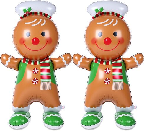 2 Pcs 47 Inch Christmas Balloons Giant Nutcracker Soldier Foil Balloons with Base Standing Nutcracker Balloon Large Decorative Foil Christmas Ornaments for Xmas Holiday Party Supplies in Saudi Arabia