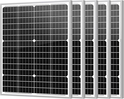 Newpowa 10BB 35W 12V لوحة شمسية أحادية البلورية عالية الكفاءة مصممة لنظام خارج الشبكة، اشحن بطارية RV، القارب، العربة، المقطورة، فتاحة البوابة in Kuwait