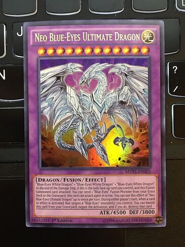 YU-GI-OH! - Neo Blue-Eyes Ultimate Dragon (MVP1-EN001) - The Dark Side of Dimensions Movie Pack - 1st Edition - Ultra Rare in Saudi Arabia