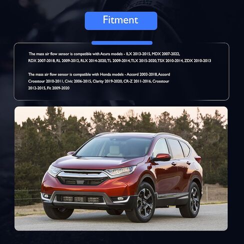 مستشعر تدفق الهواء الشامل HiSport 37980RNAA01 MAF - متوافق مع Acura ILX TLX ZDX Honda Accord Civic يستبدل 37980-RAD-L11 AFH70M-41B in Saudi Arabia