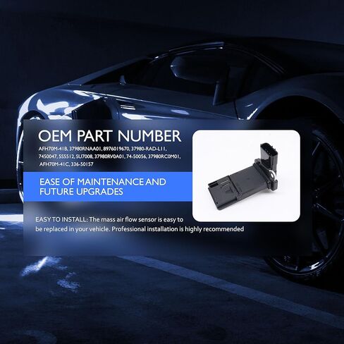 مستشعر تدفق الهواء الشامل HiSport 37980RNAA01 MAF - متوافق مع Acura ILX TLX ZDX Honda Accord Civic يستبدل 37980-RAD-L11 AFH70M-41B in Saudi Arabia