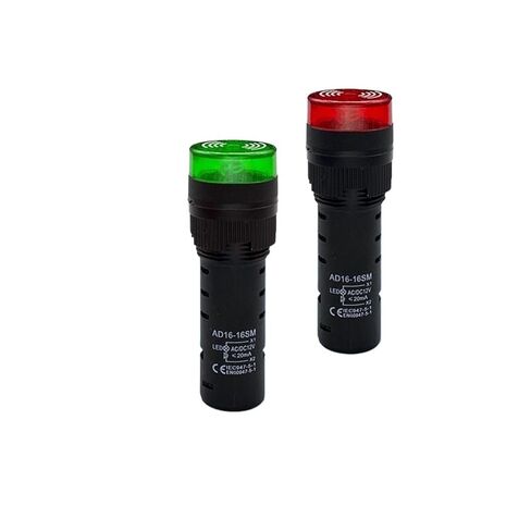 AD16-16SM طنان متقطع مع ضوء فلاش LED وصوت وضوء إنذار AC وDC 220V380V24V12V (Green220V) in Saudi Arabia