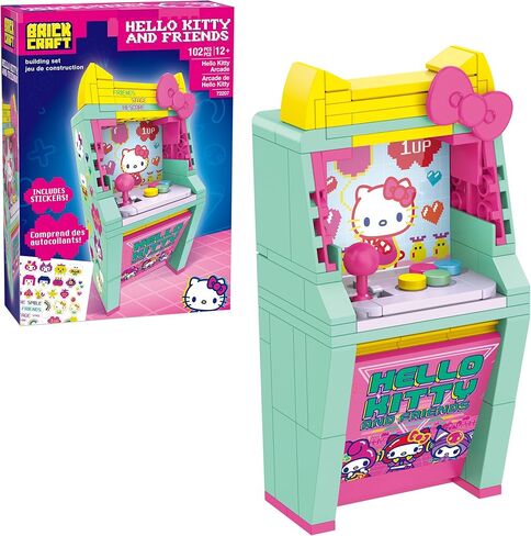 Brickcraft Officially Licensed Sanrio Hello Kitty Bento Box Building Set, 191-Piece Multicolored Brick Kit with Detailed Character Face and Mini Sushi Builds, Adorable for Fans Seasonal in Saudi Arabia