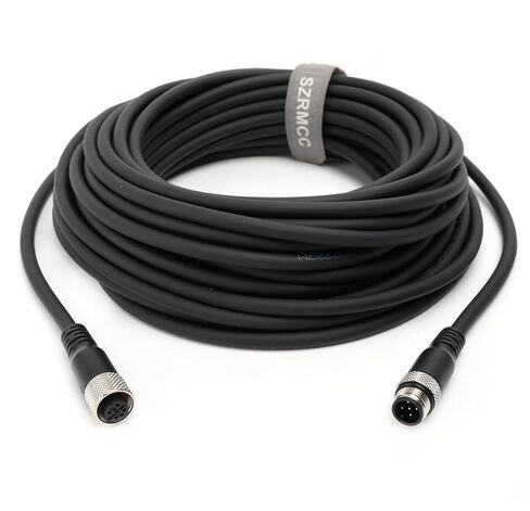 SZRMCC M12 5 Pin Male to Female Connector Aviation Sensor Cable Waterproof Network Cable for Industrial Camera Fieldbus Module (1m) in Saudi Arabia