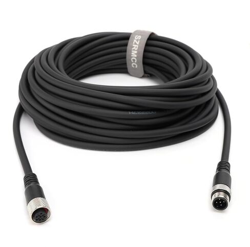 SZRMCC M12 5 Pin Male to Female Connector Aviation Sensor Cable Waterproof Network Cable for Industrial Camera Fieldbus Module (1m) in Saudi Arabia