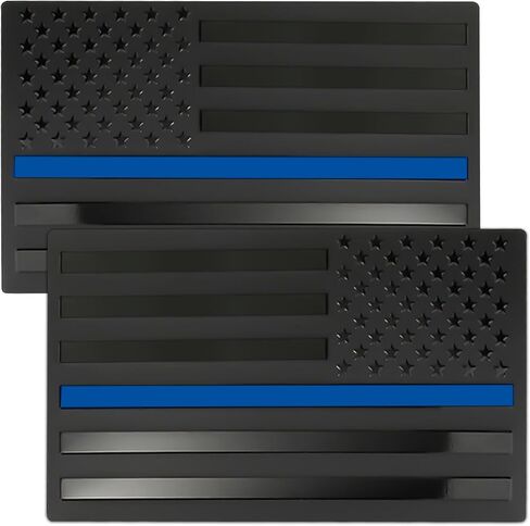 Pincuttee 2PC شعار معدني ثلاثي الأبعاد للسيارة، ملصق وملصق سيارة علم الولايات المتحدة الأمريكية، شعار العلم الأمريكي المعدني ثلاثي الأبعاد، ملصق ممتص الصدمات للسيارة، ملحقات السيارة الخارجية (أسود، قطعتين) in Kuwait