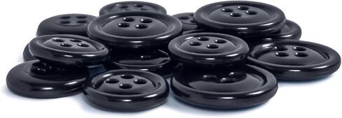 Super Strong Suit Buttons 16pc Set for Jacket & Pants, Style 20/21 American Military Spec Industrial Strength Melamine 4pcs x 19mm/30L/0.75 inch & 12pcs x 15mm/24L/0.60 inch, Navy Blue Dark in Saudi Arabia