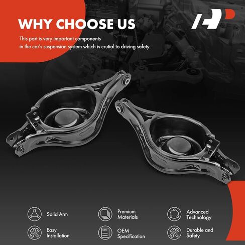 A-Premium 2 x Rear Lower Rearward Control Arm, with Bushing, Compatible with Honda Pilot 2003 2004 2005 2006 2007 2008 in Saudi Arabia