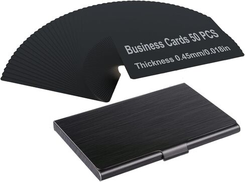 Metal Business Cards for Laser Engraving Black Metal Business Card Blanks -stainless businesss card holder with black brushed finish in Saudi Arabia