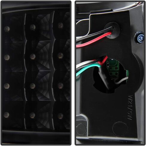 ACANII-For 2009-2014 Ford F150 رافعة شاحنة خفيفة لنقل السلع أسود الإسكان عدسة مدخنة LED أضواء خلفية مصابيح الفرامل الجمعية اليسار + اليمين in Saudi Arabia