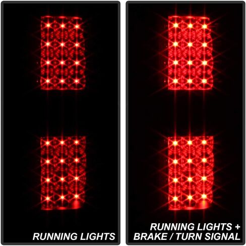 ACANII-For 2009-2014 Ford F150 رافعة شاحنة خفيفة لنقل السلع أسود الإسكان عدسة مدخنة LED أضواء خلفية مصابيح الفرامل الجمعية اليسار + اليمين in Saudi Arabia