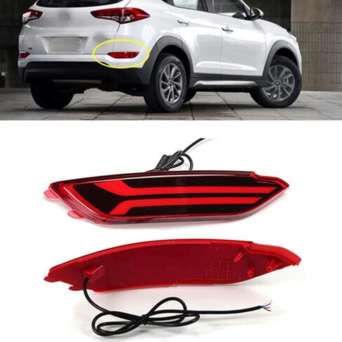 LED Rear Tail Light Assembly - Fit For 2015-2017 Hyundai Tucson, Bumper Reflector, Driving, Brake, Fog, Turn Signal Lights in Saudi Arabia