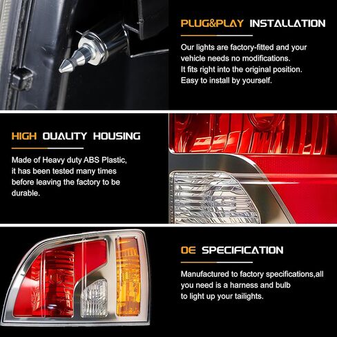 Tail Light Compatible With 2006-2008 Honda Ridgeline (Right Passenger Side), Replace HO2819131 33501-SJC-A01 in Kuwait