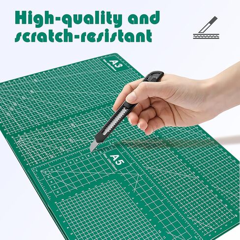 4 Packs Cutting Mats, 4size Double Sided Cutting Mat, Non-Slip 5 Layers PVC Cut Mat for Craft Art Projects Fabric Sewing, Scrapbooking Mat, A3 A4 A5 A6 in Saudi Arabia