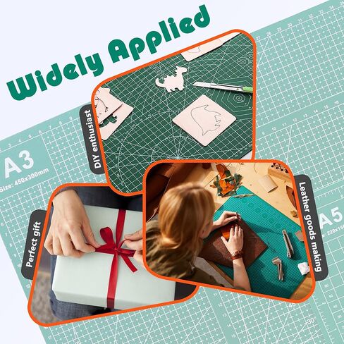 4 Packs Cutting Mats, 4size Double Sided Cutting Mat, Non-Slip 5 Layers PVC Cut Mat for Craft Art Projects Fabric Sewing, Scrapbooking Mat, A3 A4 A5 A6 in Saudi Arabia