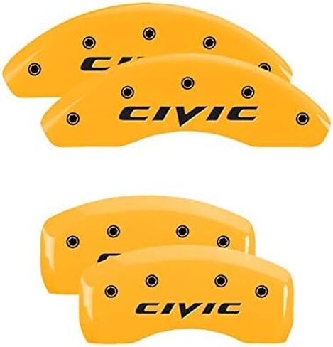 MGP Caliper Covers - Brake Caliper Covers 2022-2023 Honda Civic - Front and Rear Set - Red in Kuwait
