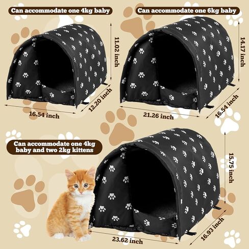 3 Pcs Cat Houses for Outdoor Cats Large 21.3 x 16.5 x 14.2 Inches Winter Weatherproof Insulated Stray Feral Cat Dog House Outdoor Pet Shelter Warm Waterproof Pet Cave Wild Animal Tent in Saudi Arabia